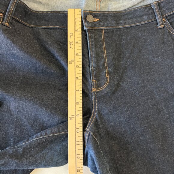 OLD NAVY Jean Womens Plus 22 x 32 Long Blue Dark Wash Boot Cut Stretch Denim - Picture 7 of 13